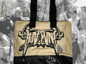 Bolso Dril Correas Beige Letras one